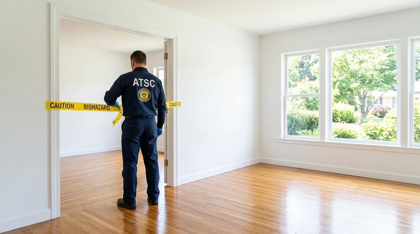 Certified biohazard cleanup crew performing Crime Scene Cleanup in Tamiami